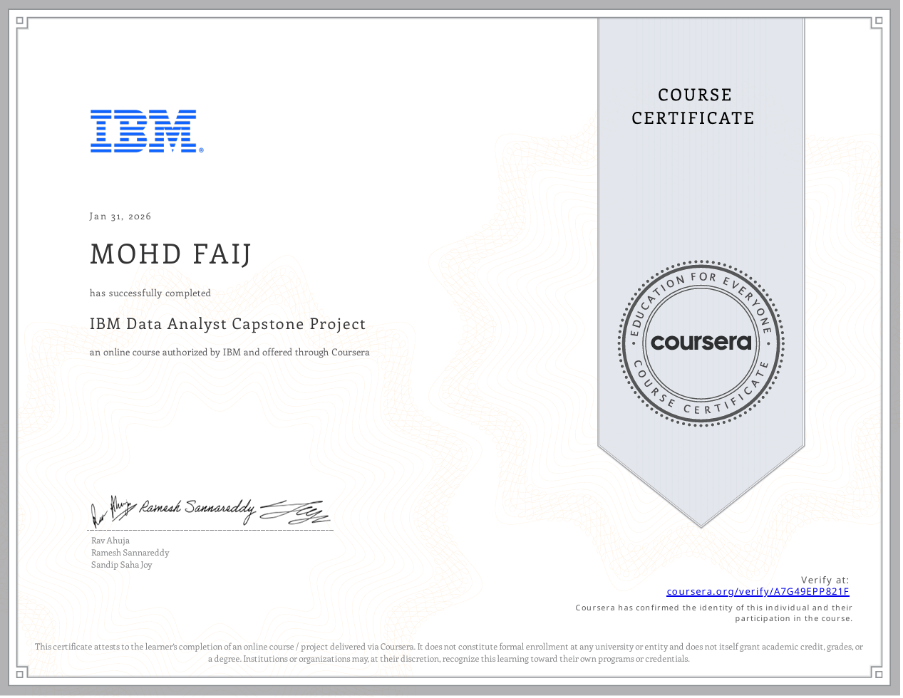 IBM Certificate